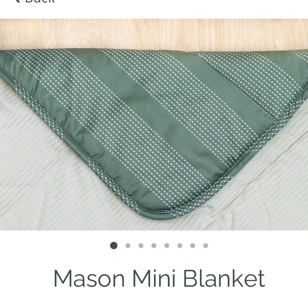 Green Striped Kids Blanket